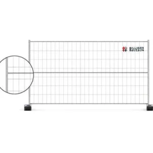 Ogrodzenie budowlane z rozpórką poziomą 350x200cm (Standard Premium Power Robust)