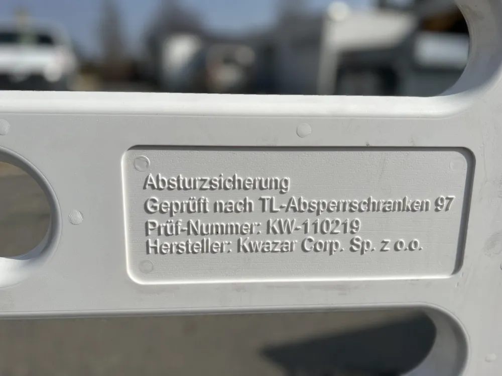 Opakowanie: 25 barier X TL RA2 210x107cm