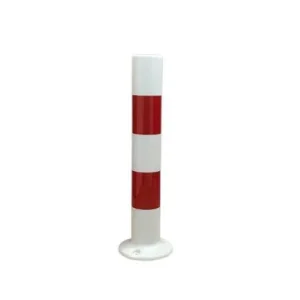 Słupek odgradzający stały biały z przykręcaną podstawą 77cm