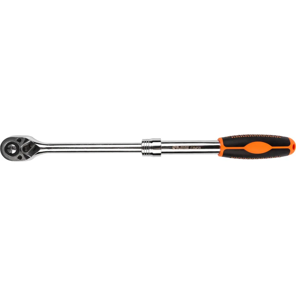 Pokrętło grzechotka teleskopowa 1/2" 72 zę chromowana | C8458