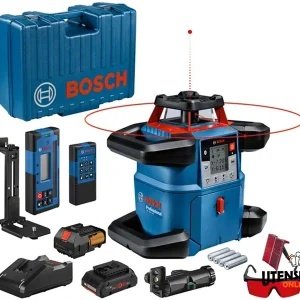 Poziomica laserowa obrotowa Bosch GRL 600 CHV Professional 18V zasięg 600m czerwona