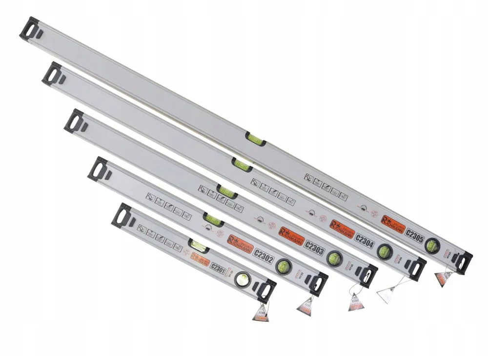 ZESTAW POZIOMIC ALUMINIOWYCH MAGNETYCZNYCH 5SZT. 40CM-120CM