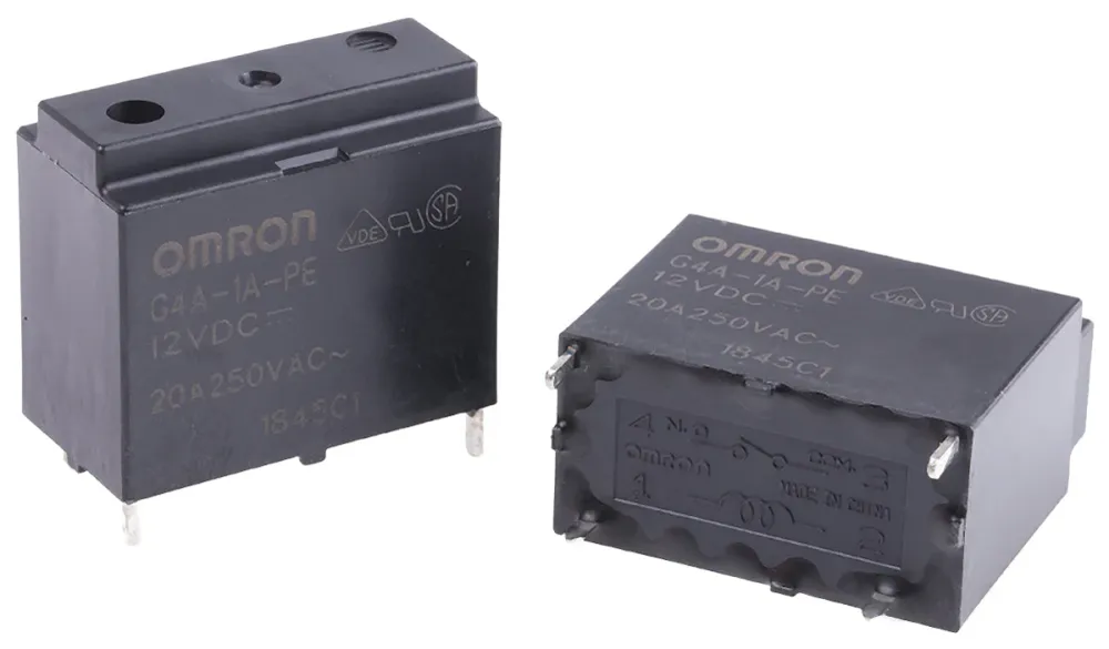Przekaźnik Omron 12V DC Cewka 20A SPST PCB Montaż G4A-1A-PE DC12