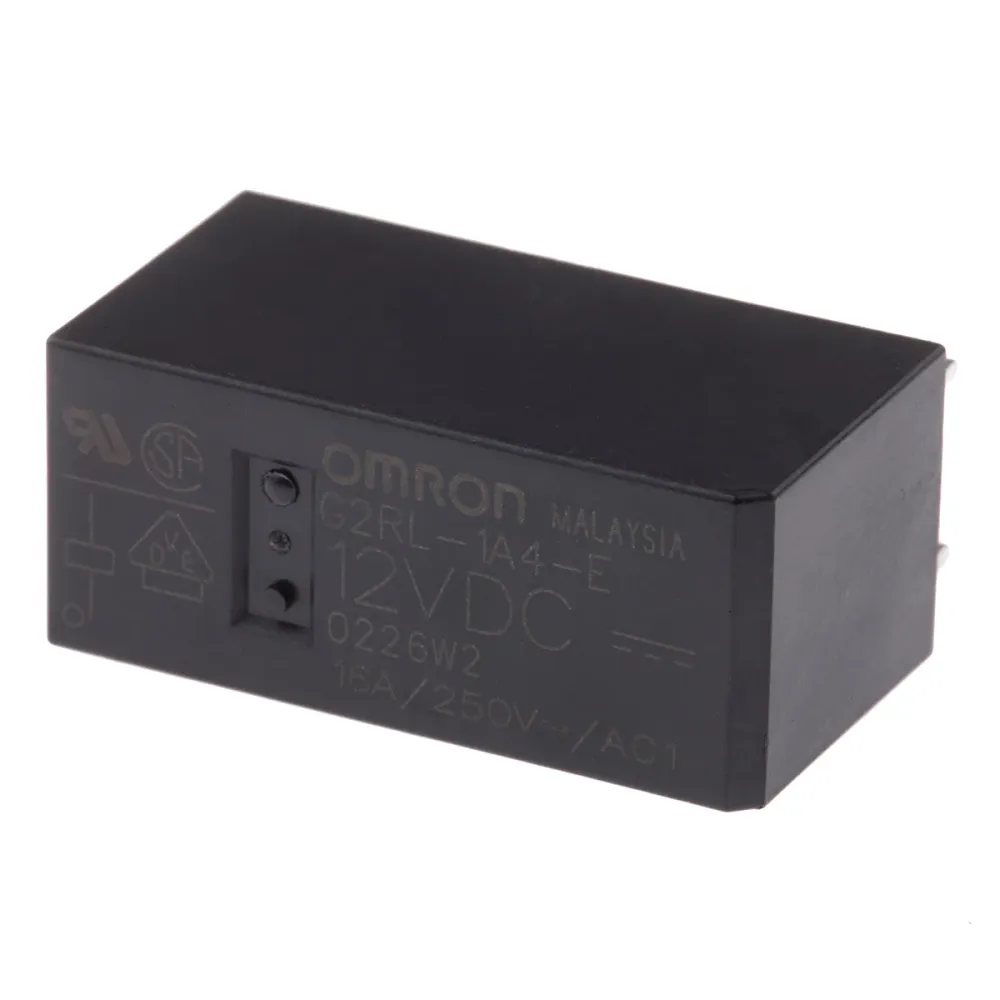 Przekaźnik Omron 12V DC SPST 16A do montażu na płytce drukowanej G2RL-1A4-E DC12