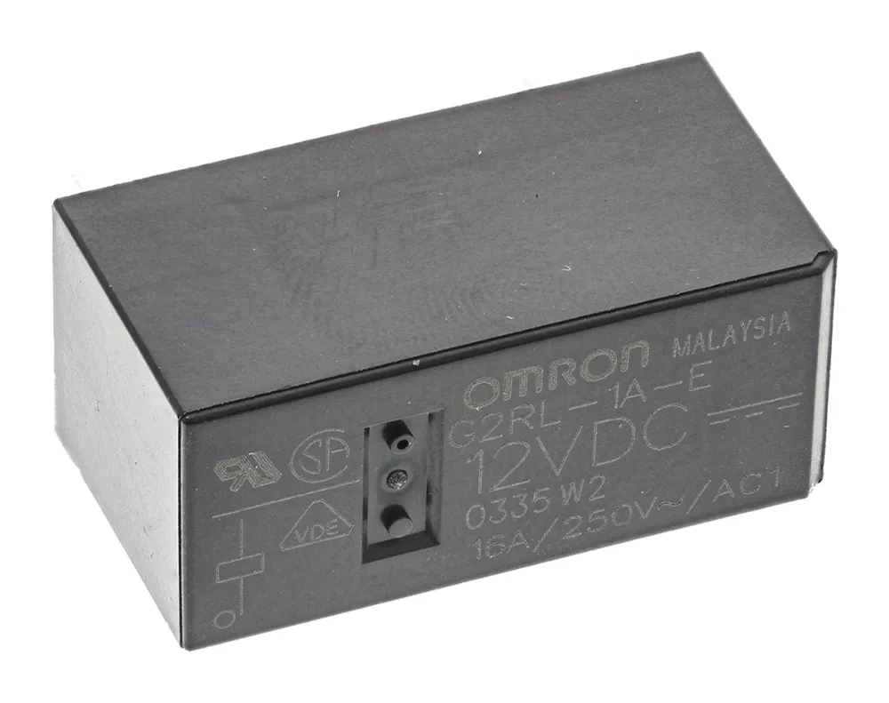 Przekaźnik Omron 12V DC SPST 16A do montażu na płytce drukowanej G2RL-1A-E DC12