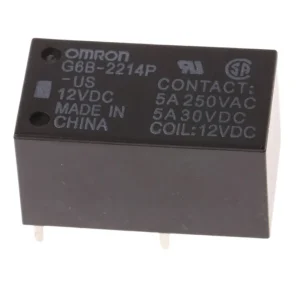 Przekaźnik Omron DPST 12V DC 5A do montażu na płytce drukowanej G6B-2214P-US DC12