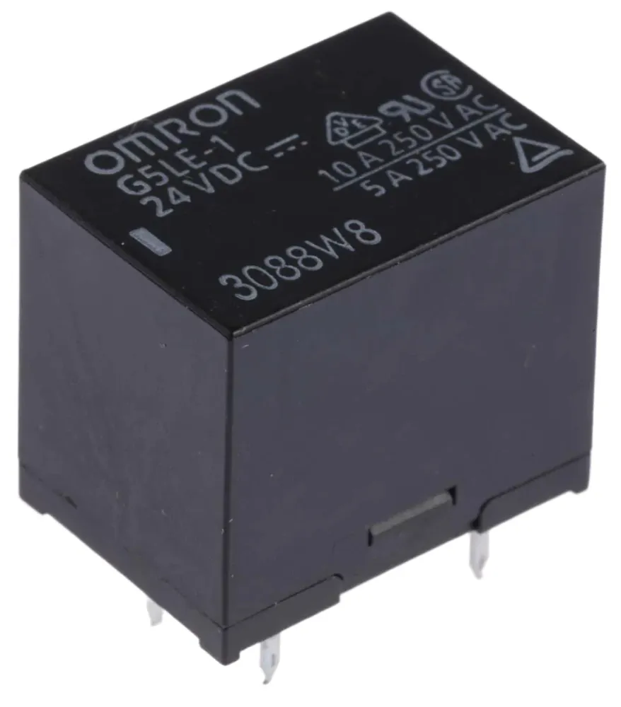 Przekaźnik Omron SPDT 24V DC 10A do montażu na płytce drukowanej G5LE-1 24DC