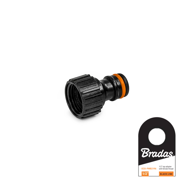 BLACK LINE Przyłącze na kran GW 1/2" z etykietą | ECO-PWB2196
