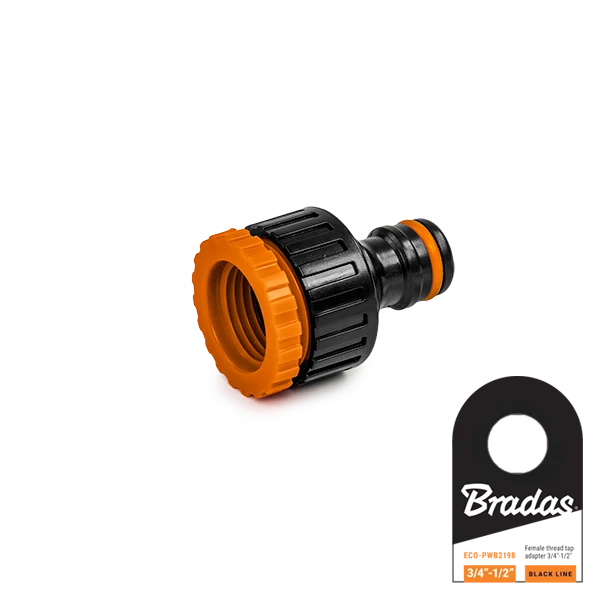 BLACK LINE Przyłącze na kran 3/4" / 1/2" z etykietą | ECO-PWB2198