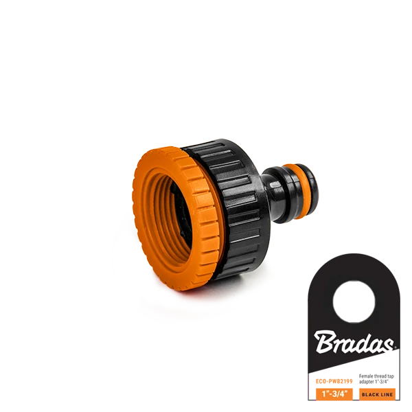 BLACK LINE Przyłącze na kran 1" / 3/4" z etykietą | ECO-PWB2199