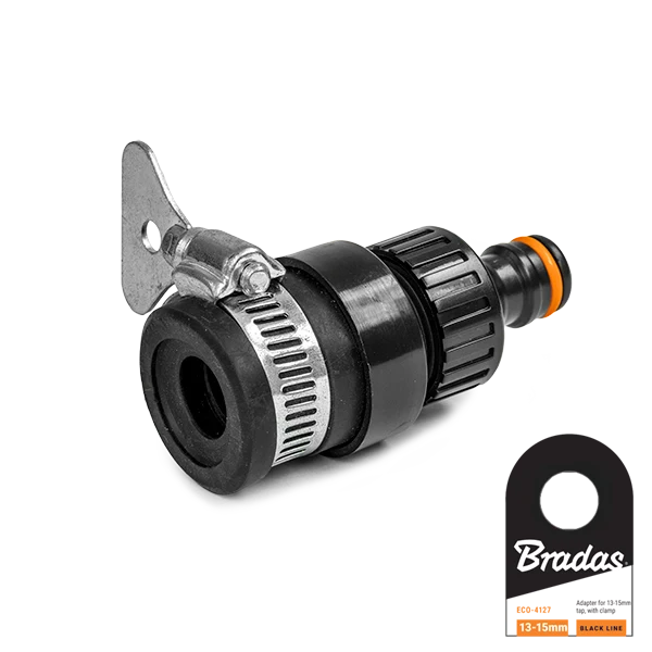 BLACK LINE Przyłącze na kran o średnicy 13 - 15mm z etykietą | ECO-4127