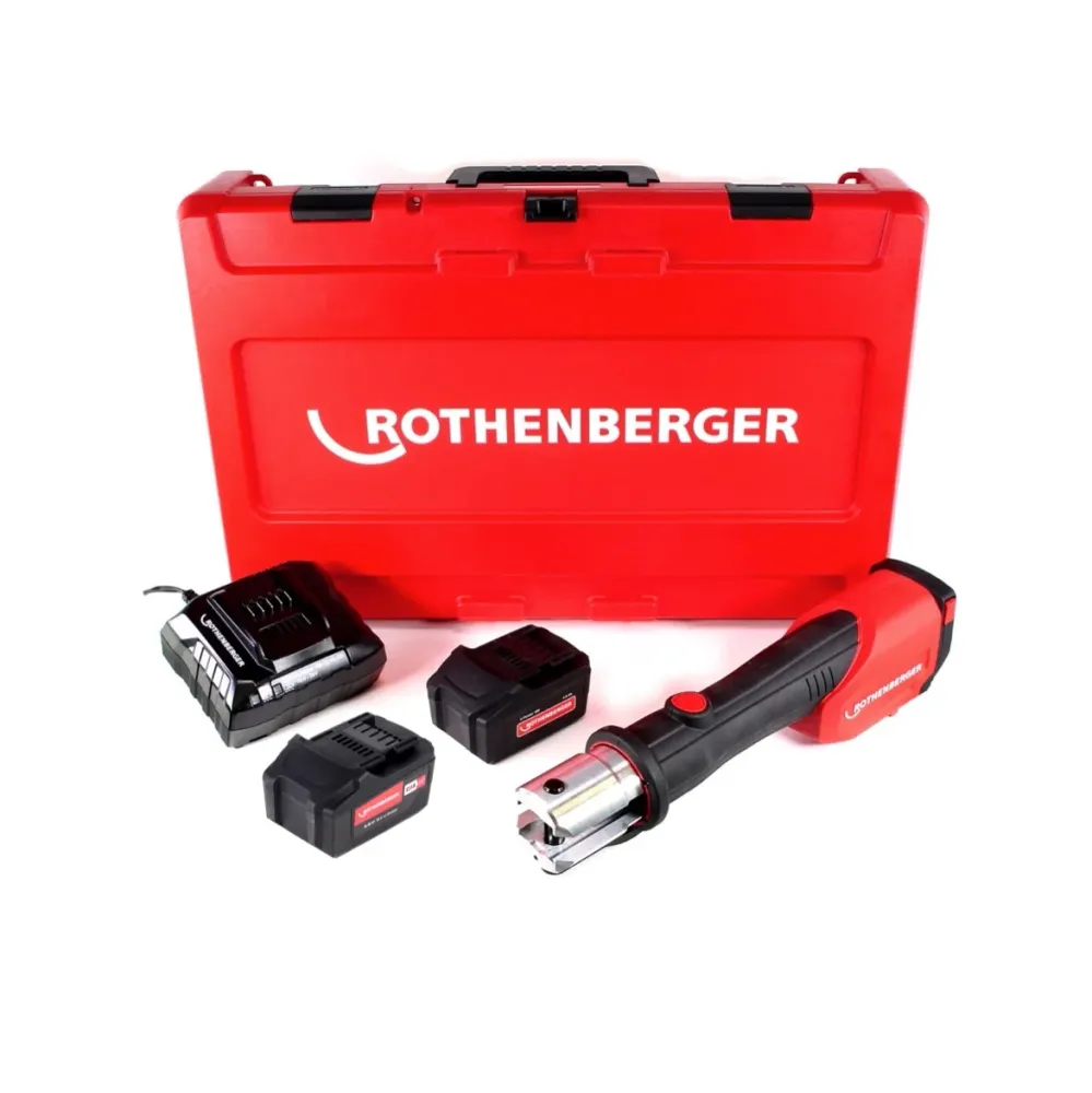 Rothenberger ROMAX 4000 Basic Set CAS zaciskarka akumulatorowa 18 V 34 kN + 2x akumulator 4,0 Ah + ładowarka + walizka