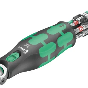 WERA Grzechotka obrotowo-zwrotna 8009 Zyklop Pocket Set 1 3/8 ″ + 1/4 ″ 72 zę ( 4000822450 )