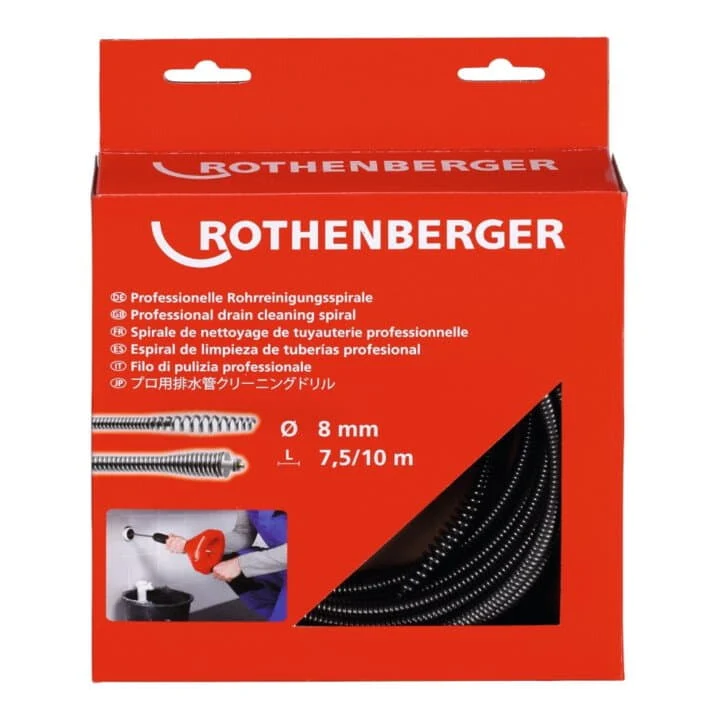 Narzędzie spiralne ROTHENBERGER długość 7,5 m Ø spirali 8 mm ( 4000781060 )