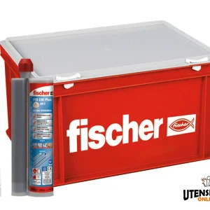 Fischer żywica epoksydowa dwuskładnikowa do iniekcji FIS EM Plus 390 ml zestaw 20 kartuszy beton spękany obszary sejsmiczn...