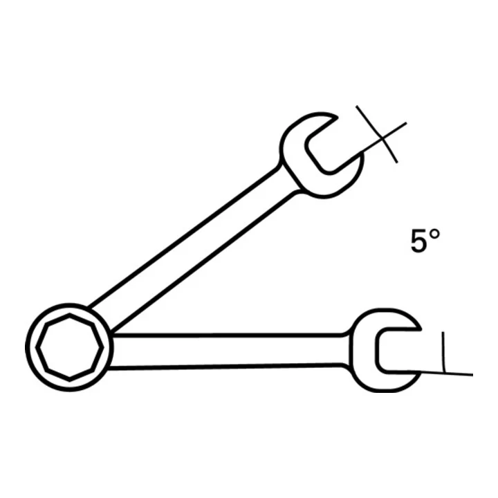 STAHLWILLE Klucz płasko-oczkowy 17F Szerokość 19 mm Długość 252 mm ( 8000755562 )