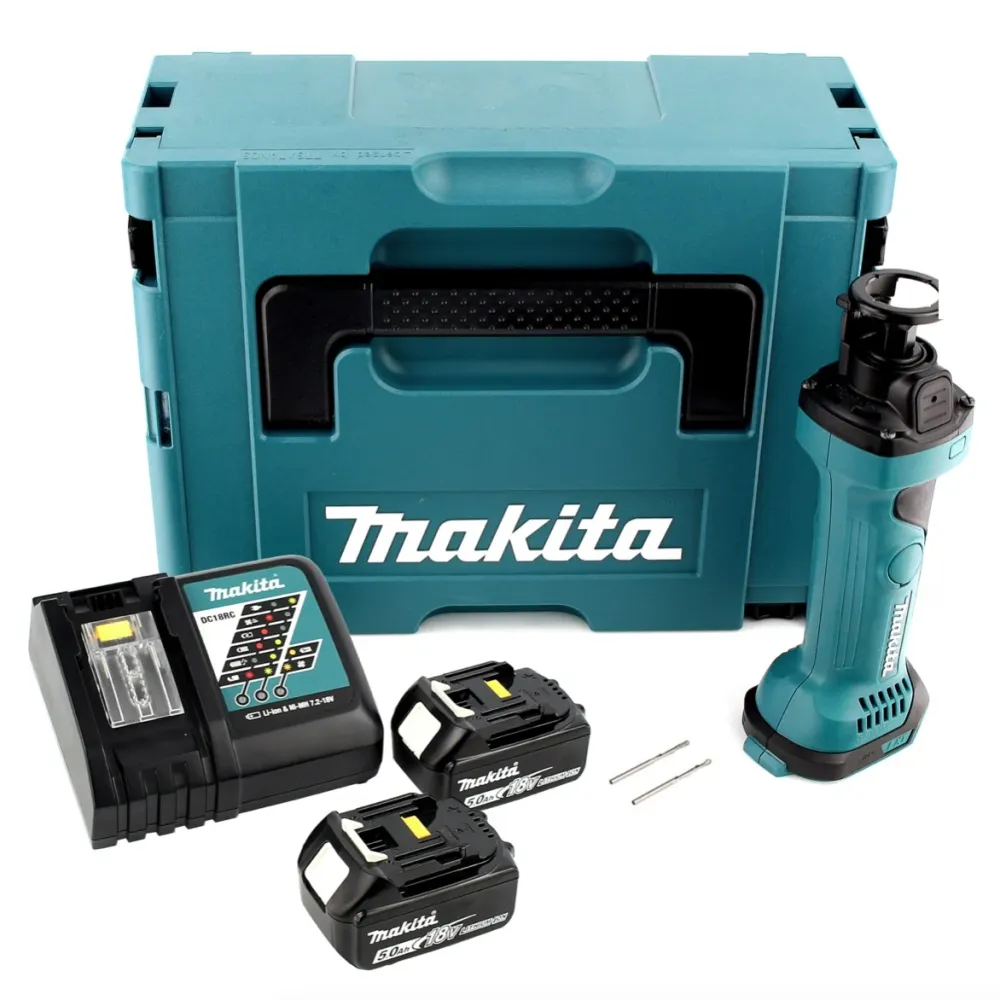 Makita DCO 180 RTJ akumulatorowa przecinarka rotacyjna 18V + 2x akumulator 5.0Ah + ładowarka + Makpac
