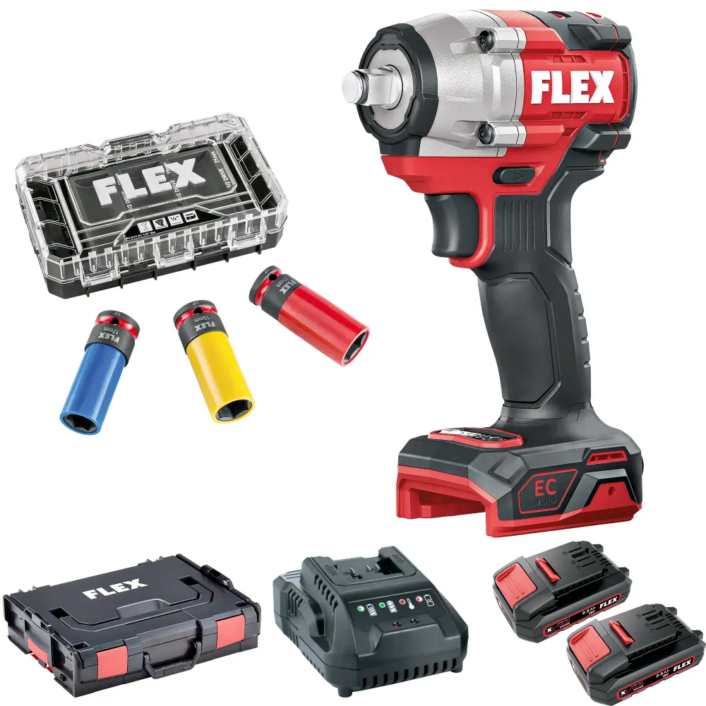 Klucz udarowy Flex 18 V IW 1/2" 400 EC 18 V 2,5 Ah
