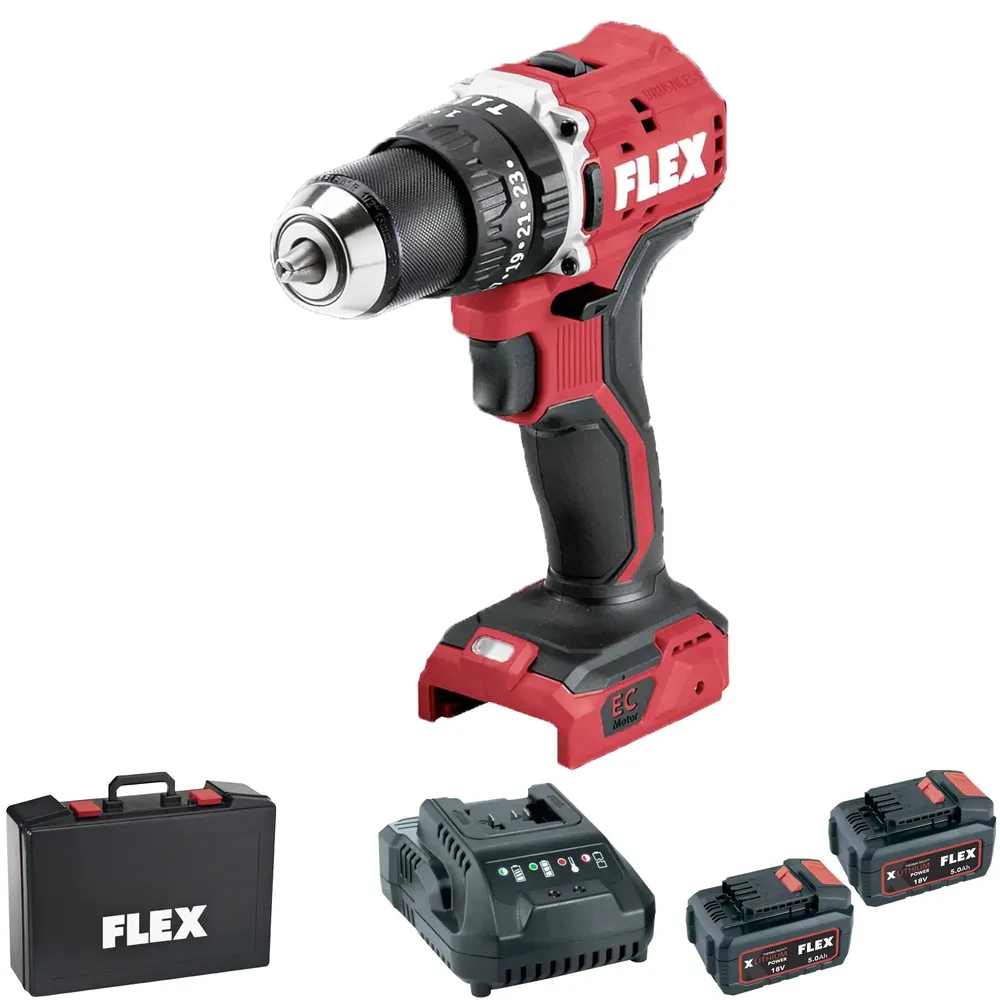 Wiertarko-wkrętarka udarowa Flex PD 2G EC LD 55 TC 18 V 5 Ah