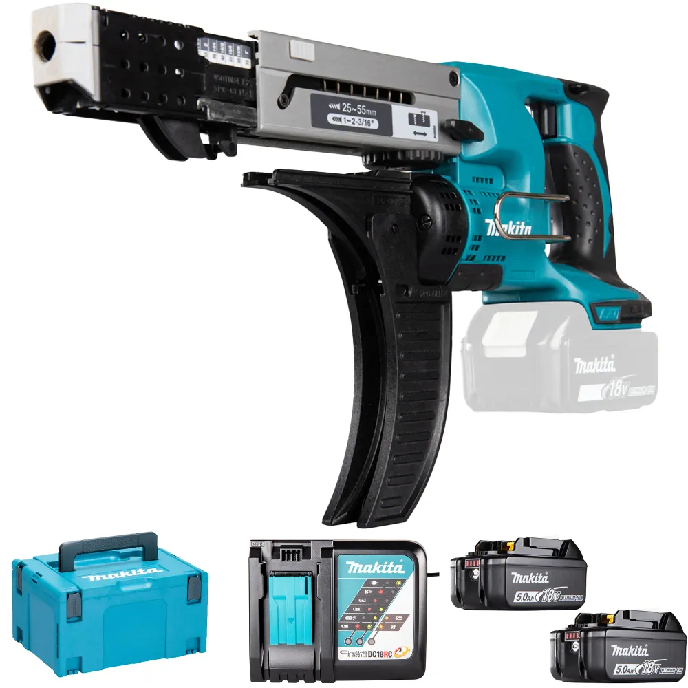 Wkrętarka Makita DFR550RTJ 18V 5Ah do płyt kartonowo-gipsowych