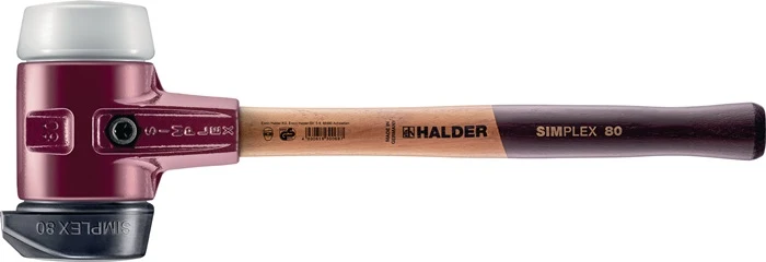 Młotek HALDER z miękkim czołem SIMPLEX głowica d. 80mm długość 490 głowica w.175mm ( 8002360753 )