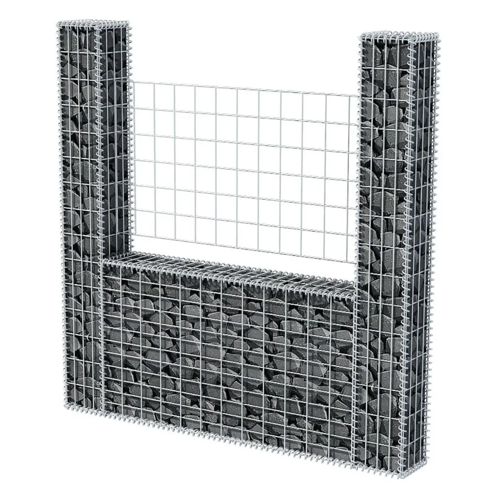 Gabion mand U-vormig 160x20x150 cm staal