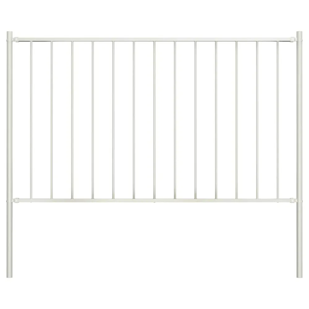 Hekpaneel met palen 1,7x0,75 m gepoedercoat staal wit