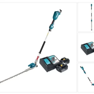 Akumulatorowe nożyce do żywopłotu Makita DUN 500 WRG2 18 V 50 cm bezszczotkowe + 2x akumulator 6,0 Ah + ładowarka