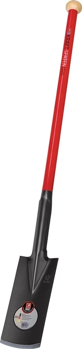 Szpadel Ideal Power ( 4000818495 ) o wymiarach 280 x 130 / 125 mm 2 Stalowy uchwyt rurowy z pokrętłem z twardego drewna