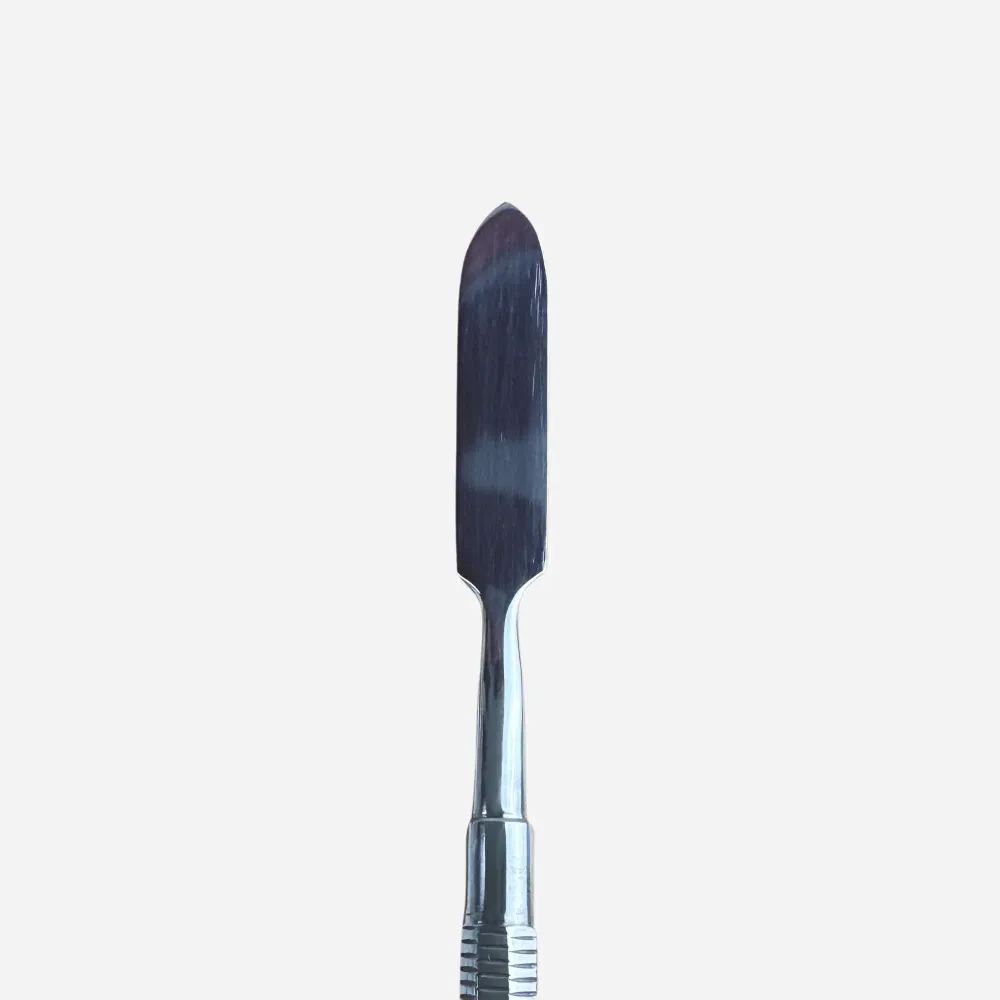 Podwójna płaska szpatułka - Zaostrzona i okrągł - Stal nierdzewna - 18,5 cm - Essential My Podologie
