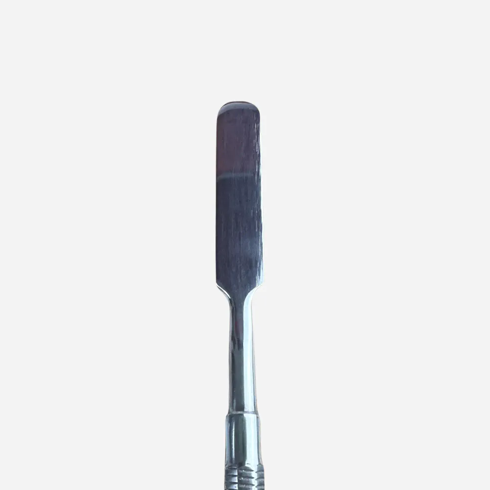 Podwójna płaska szpatułka - Zaostrzona i okrągł - Stal nierdzewna - 18,5 cm - Essential My Podologie