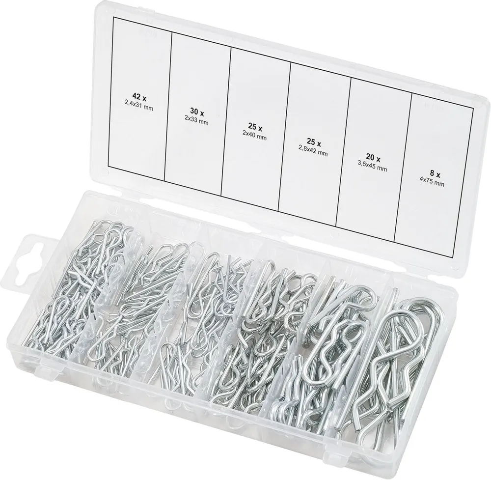 KS TOOLS Sortiment Federsplinte, 1,8x33 - 3,9x75, 150-tlg ( 970.0060 )