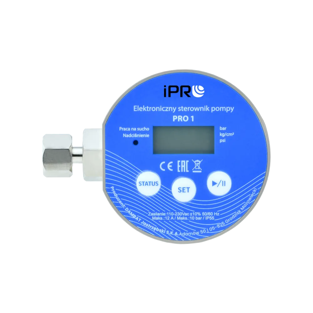 PRO 1 (230 V, 1,5 kW) elektroniczny wyłącznik ciśnieniowy
