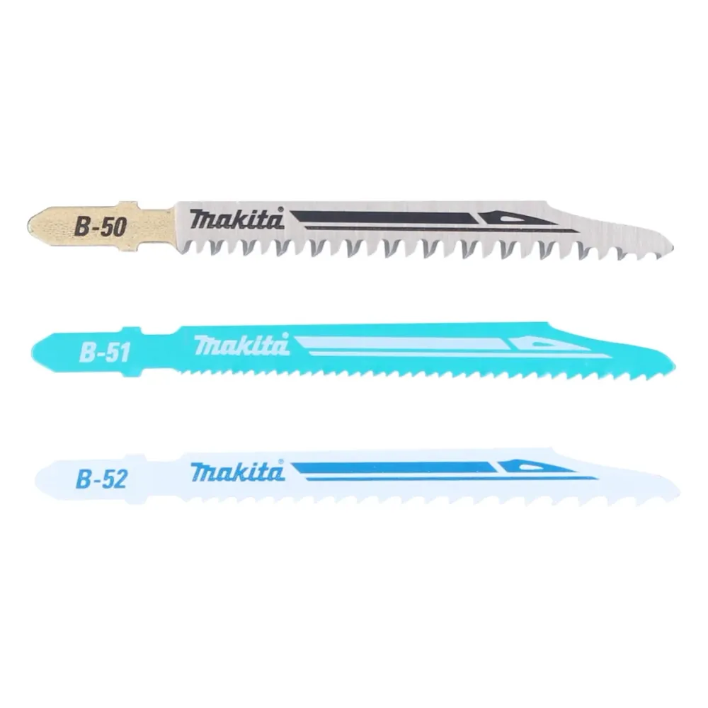 Zestaw brzeszczotów do wyrzynarki Makita 15 szt. 77 mm drewno / plastik / metal ( 5x B-06292 )