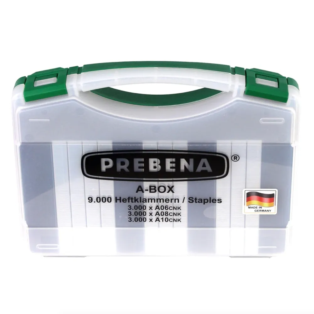 Gwoździarka pneumatyczna Prebena 1XR-A16 w walizce transportowej + -BOX 9000 zszywek / Zszywki
