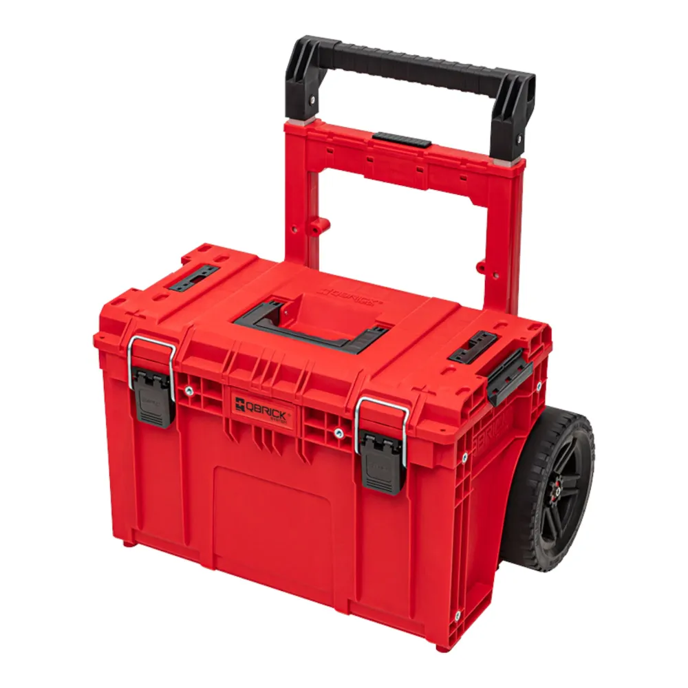 Qbrick System PRIME Cart RED ULTRA HD Custom sztaplowany 590 x 425 x 660 mm 37 l IP66 100 kg nośności z podwójnym teleskop...
