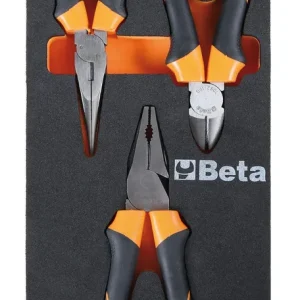 Zestaw 3 szczypiec w miękkim wkładzie profilowanym INDUSTRIAL FINISH | 2450/M134