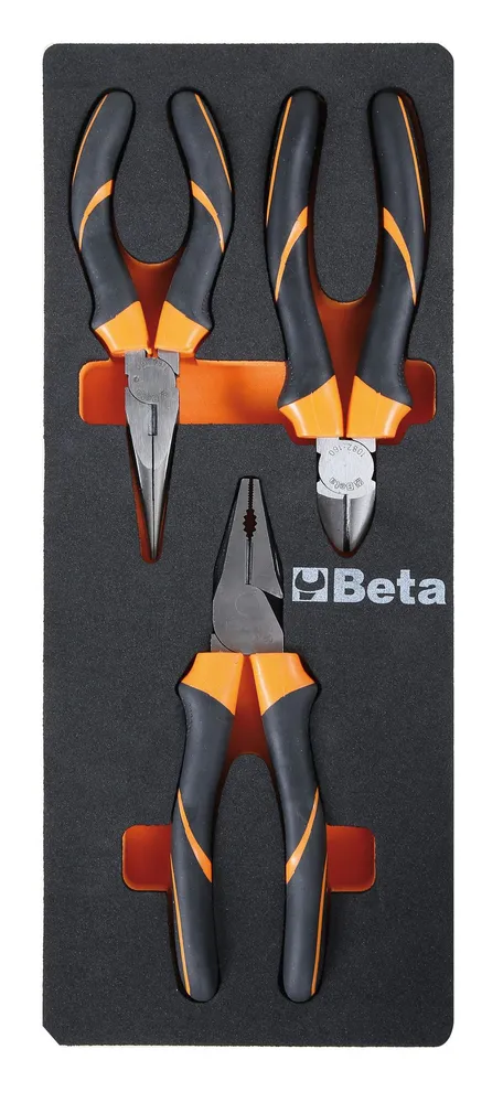 Zestaw 3 szczypiec w miękkim wkładzie profilowanym INDUSTRIAL FINISH | 2450/M134