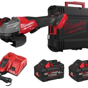 Szlifierka kątowa Milwaukee M18 Fuel 125 mm z regulacją prędkości, zestaw 2x8Ah