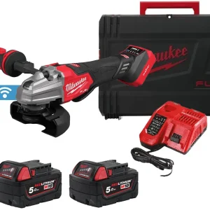 Szlifierka kątowa Milwaukee M18 Fuel FSAGSVO125X 125mm bezszczotkowa AVS z akumulatorami
