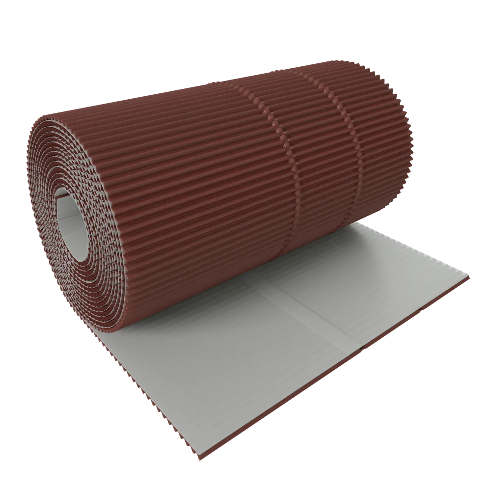 Taśma kominowa aluminiowa COROMIN Alu plisowana 300mm/5mb kasztan