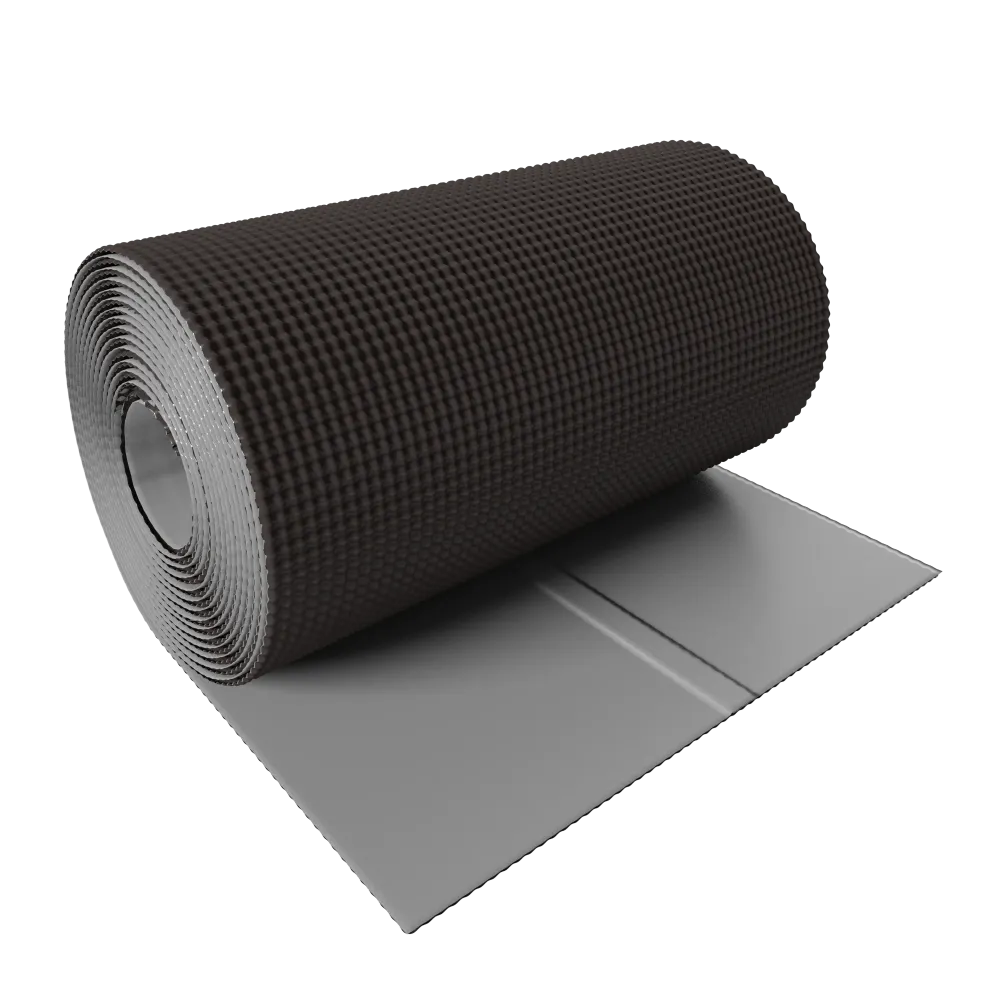 Taśma kominowa aluminiowa COROMIN Alu tłoczona 300mm/5mb ciemny brąz
