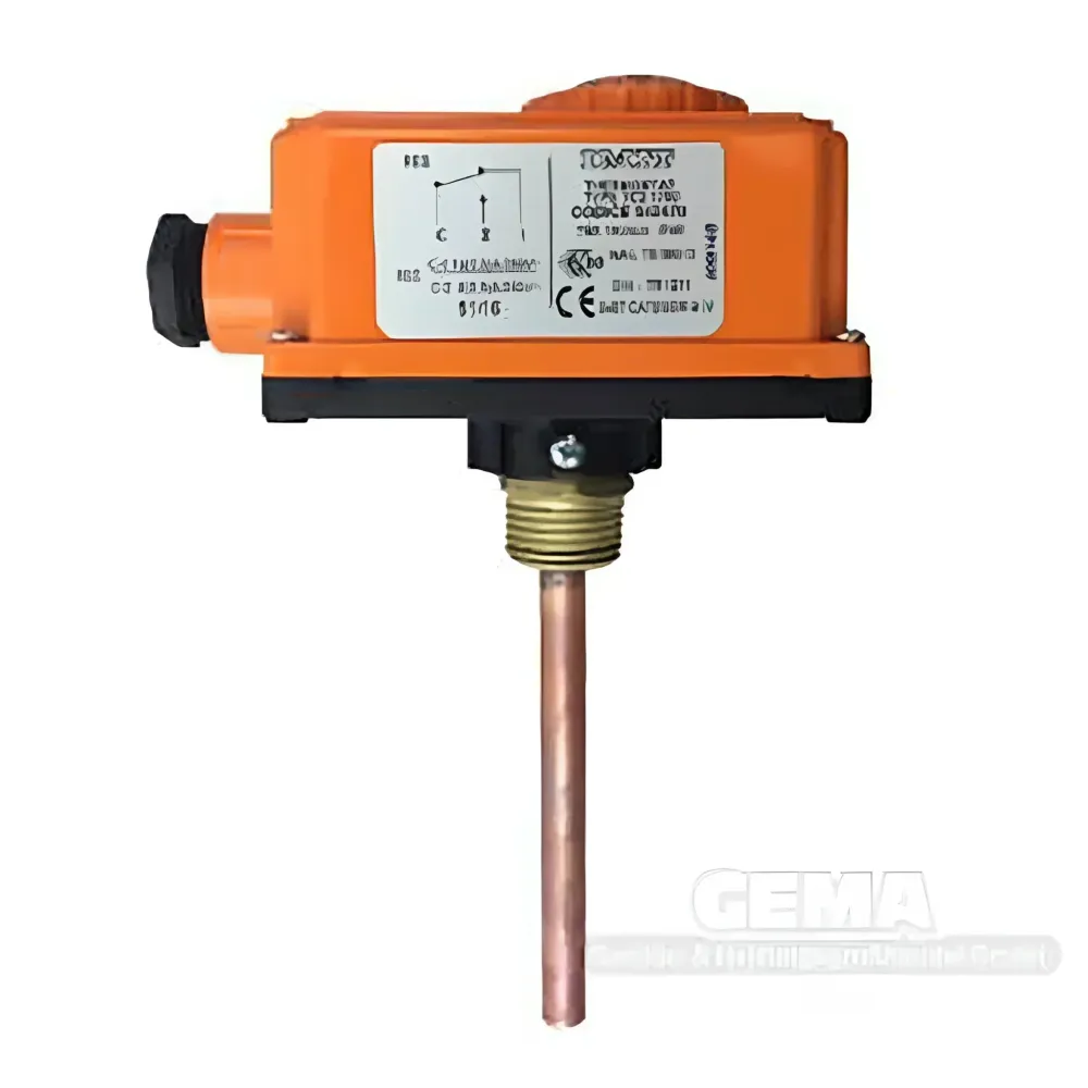 Termostat regulacyjny z tuleją zanurzeniową do automatycznej regulacji temperatury w zakresie 0°C-90°C