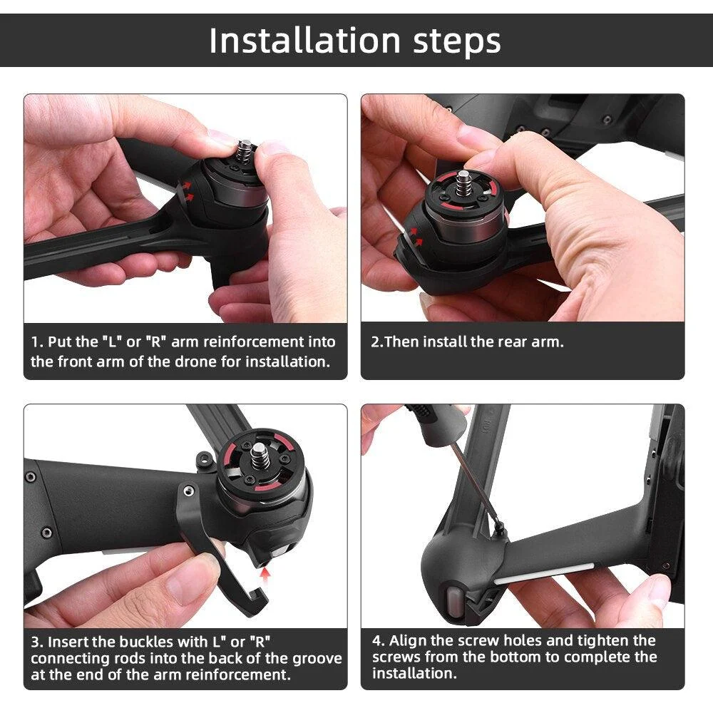 Arm Bracers Element dla DJI FPV Skutecznie wzmacniający ochronny dla FPV Arm Bracers Zestaw akcesoriów ze śrubokrętem