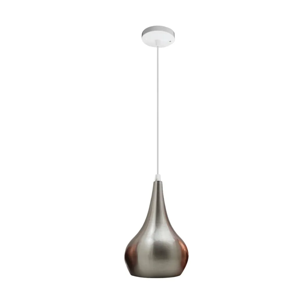 Ceiling Satin Nickel Colour Pendant Lamp Light Retro Industrial Modern Indoor Metal Gloss Style~2546 LEDSone UK Ltd