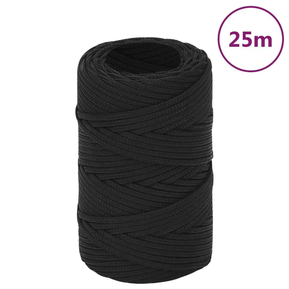 Boottouw 2 mm 25 m polypropeen zwart