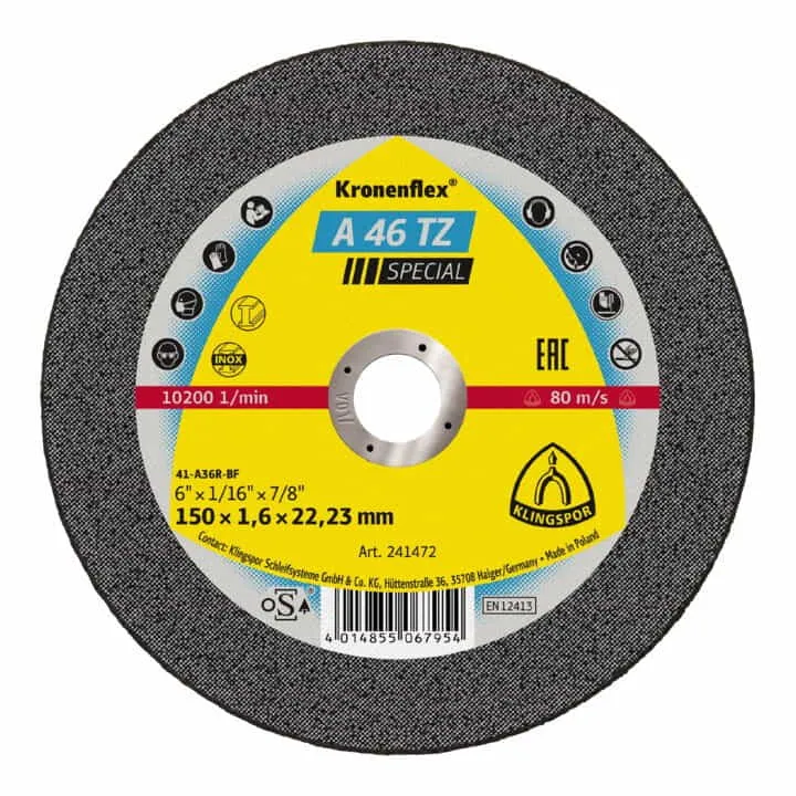 KLINGSPOR tarcza tnąca 46 TZ Special D150x1.6mm prosta ( 8000353743 )