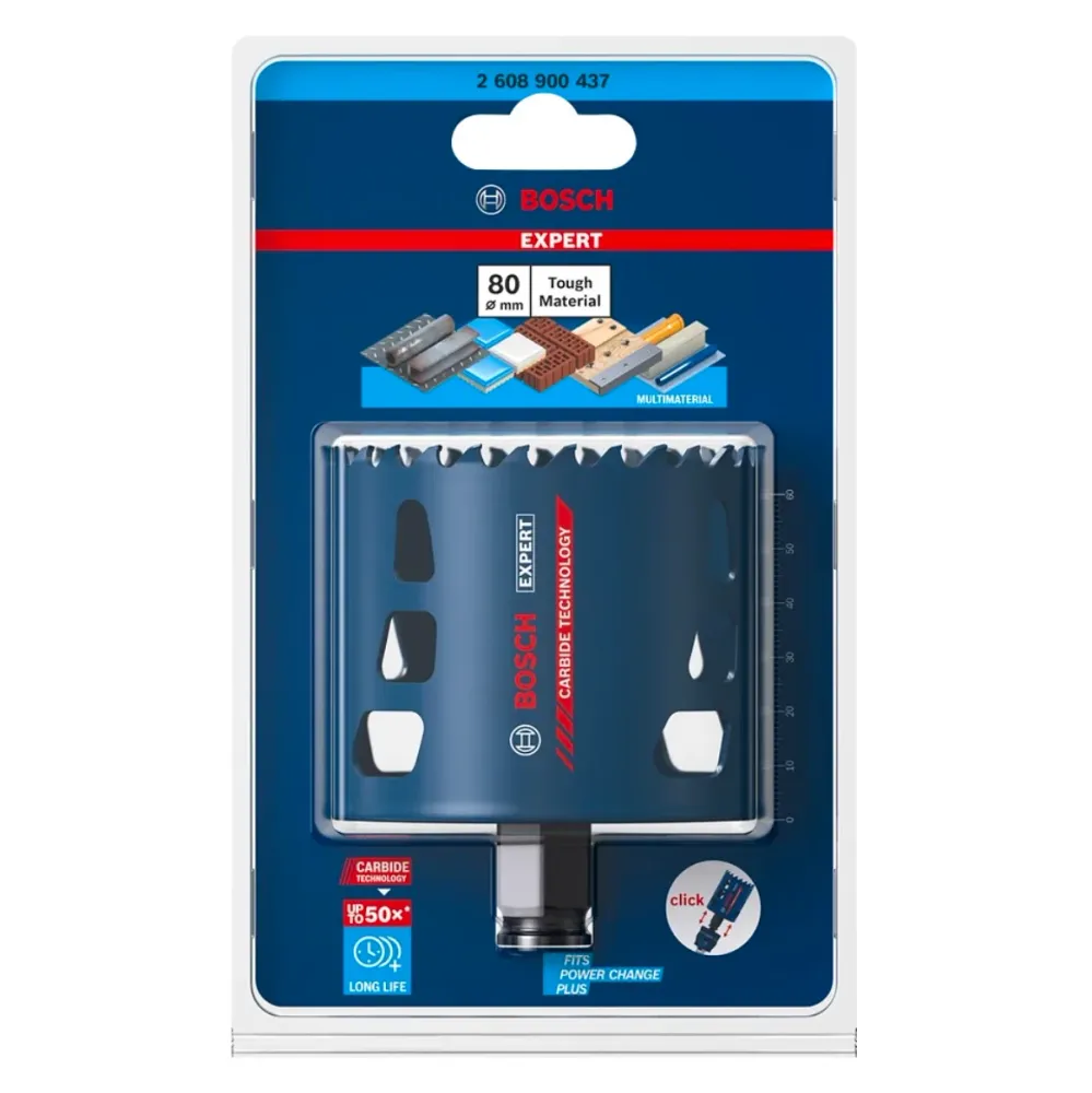 Otwornica Bosch EXPERT Tough Material 80 x 60 mm ( 2608900437 ) Technologia węglikowa Bosch Professional