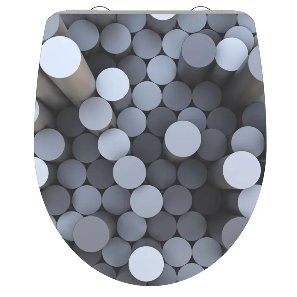 SCHÜTTE Toiletbril met soft-close quick-release hoogglans ROUND DIPS