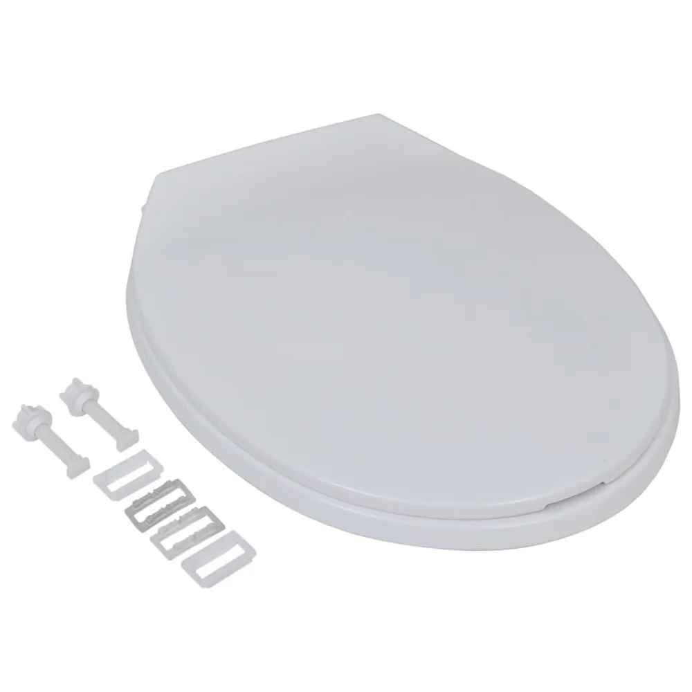 Toiletbrillen met soft-close deksels 2 st kunststof wit